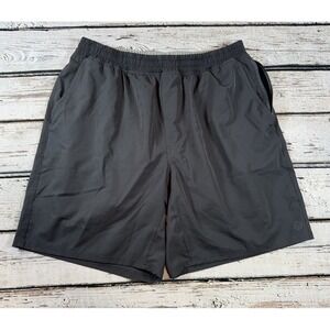 Tasc Shorts‎ Mens Large Gray Lightweight Lined Organic Cotton Bamboo 8" Inseam